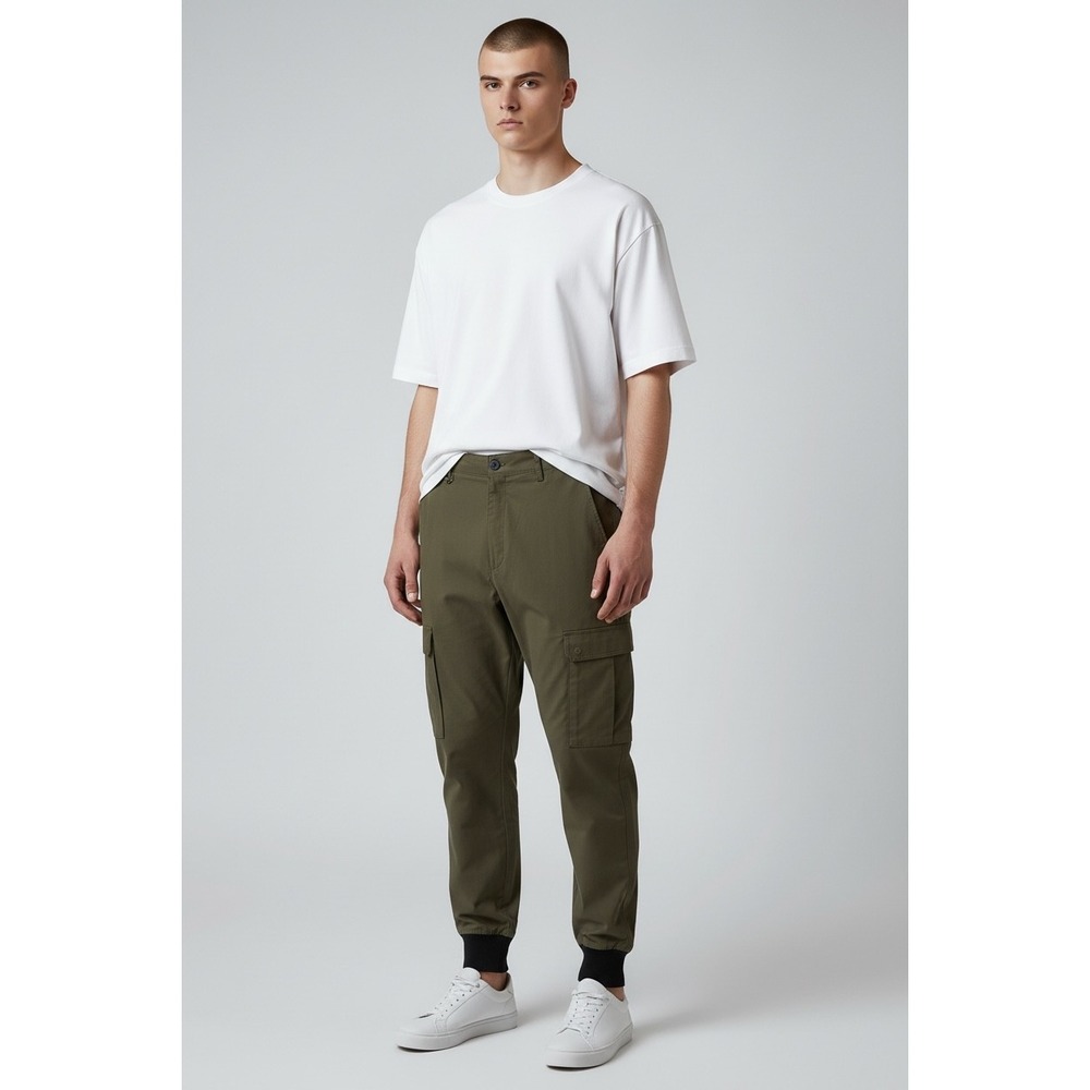 Hugo Boss Glavin211‎ Cargo Joggers Mens 30R Olive Green Utility Pants EUC